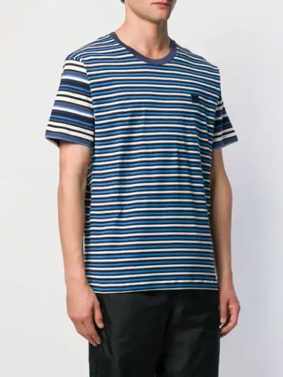 Shop Acne Studios Striped Crew Neck T-shirt In 885-navy Blue