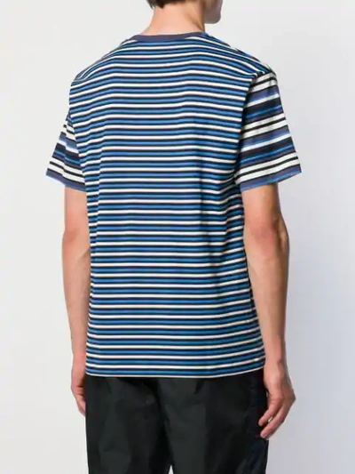Shop Acne Studios Striped Crew Neck T-shirt In 885-navy Blue