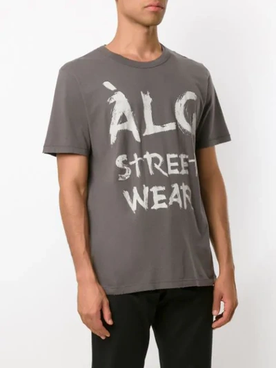 Shop Àlg Brushstroke Logo T-shirt - Grey