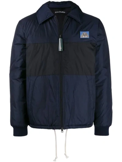 Shop Acne Studios Animal Patch Jacket In Blue