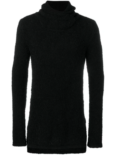 Shop A New Cross Hooded Turtleneck Sweater In Black