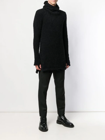 Shop A New Cross Hooded Turtleneck Sweater In Black