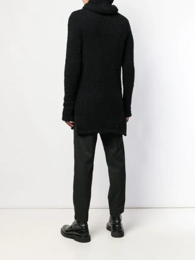 Shop A New Cross Hooded Turtleneck Sweater In Black