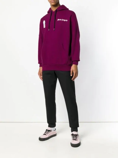 Shop Palm Angels Oversized Hoodie In Pink