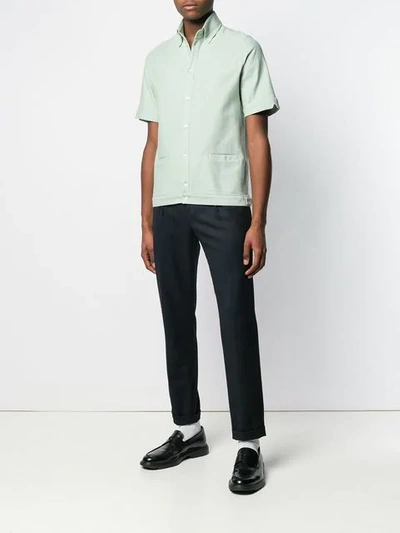 Shop Anglozine Blake Short-sleeve Shirt In Green