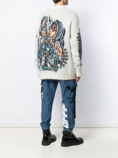 Shop Y/project Oversized Intarsia Knit Sweater In White