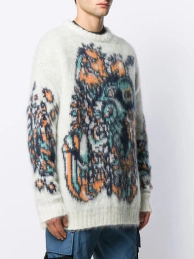 Shop Y/project Oversized Intarsia Knit Sweater In White