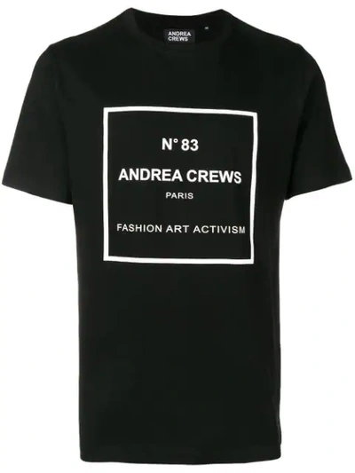 Shop Andrea Crews Logo T-shirt - Black