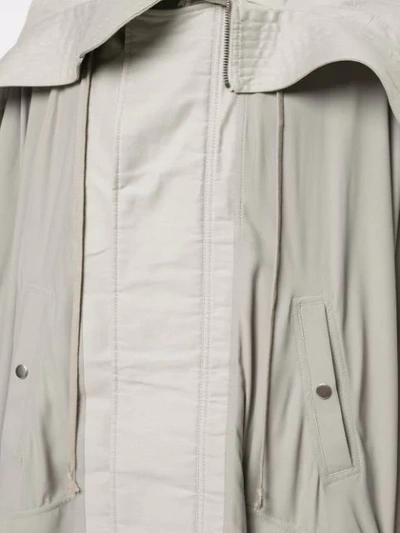 Shop Rick Owens Oversized Draped Coat In Grey
