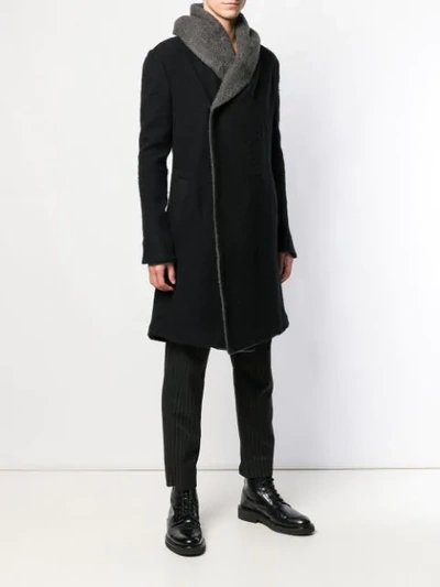 Shop A New Cross Double Hooded Artisan Coat In Black