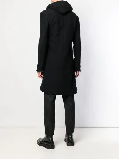 Shop A New Cross Double Hooded Artisan Coat In Black