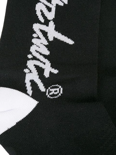 Shop Ktz T.w.o.c Fine Knit Socks In Black