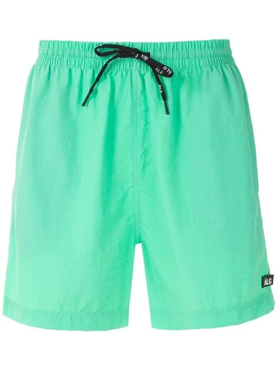 Shop Àlg Nylon Shorts In Green
