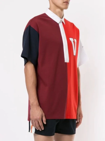 Shop Ports V Logo Polo Shirt In Red