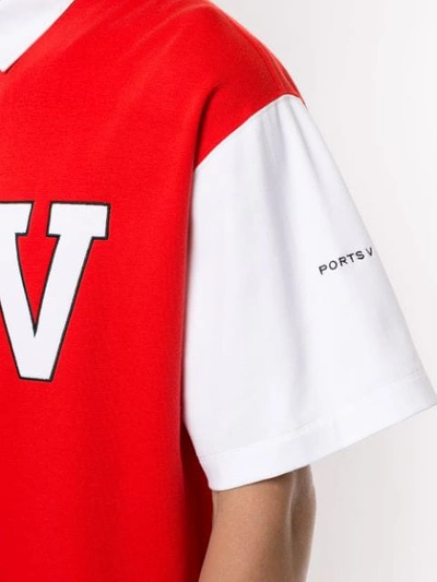 Shop Ports V Logo Polo Shirt In Red