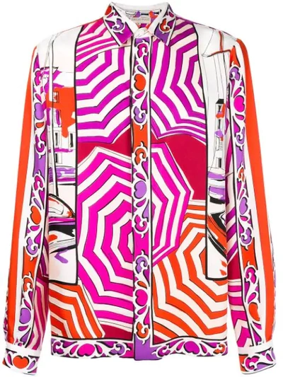 Shop Emilio Pucci Saint Tropez Print Shirt - White