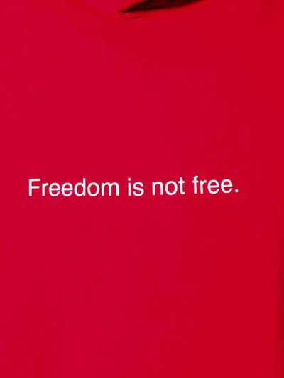 Shop Famt Freedom Is Not Free Hoodie In Red