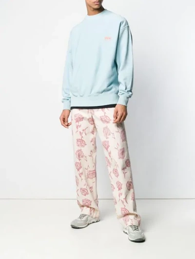 ARIES ROSE PRINT TROUSERS - 大地色