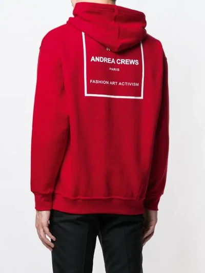 Shop Andrea Crews Logo Hoodie - Red