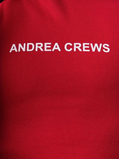 Shop Andrea Crews Logo Hoodie - Red