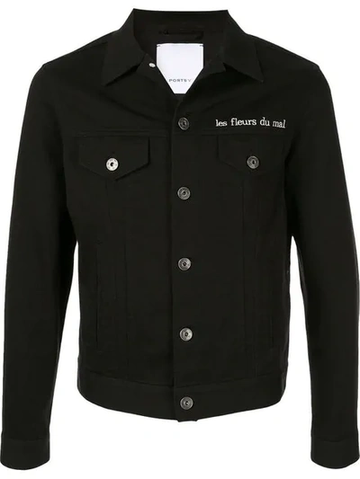 Shop Ports V Logo Embroidered Shirt Jacket In Black