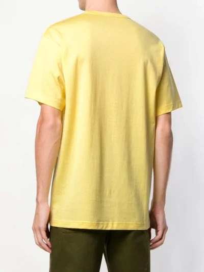 Shop Acne Studios Nash Face T-shirt - Yellow