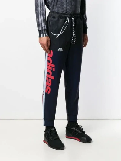 Shop Adidas Originals By Alexander Wang Side-panelled Track Pants In Legink/scarlet
