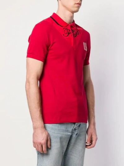 Shop Fred Perry Embroidered Logo Polo Shirt In Red