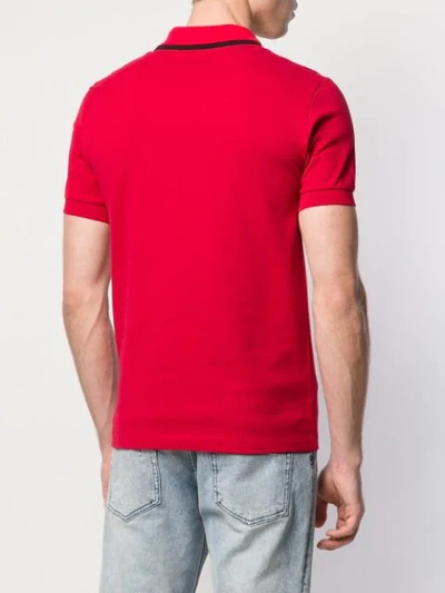 Shop Fred Perry Embroidered Logo Polo Shirt In Red