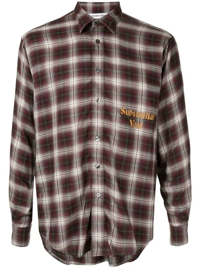 Shop Ground Zero Substantial Void Checked Shirt In Red