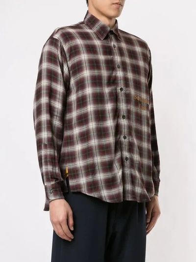 Shop Ground Zero Substantial Void Checked Shirt In Red