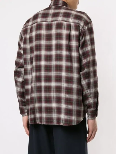 Shop Ground Zero Substantial Void Checked Shirt In Red