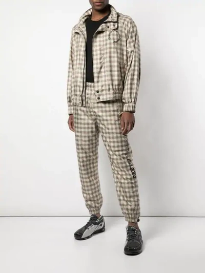 Opening Ceremony Plaid Track Pants In Neutrals