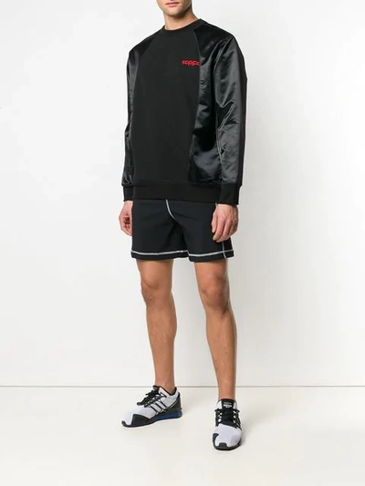 Shop Adidas Originals By Alexander Wang Crew Neck Sweatshirt In Black