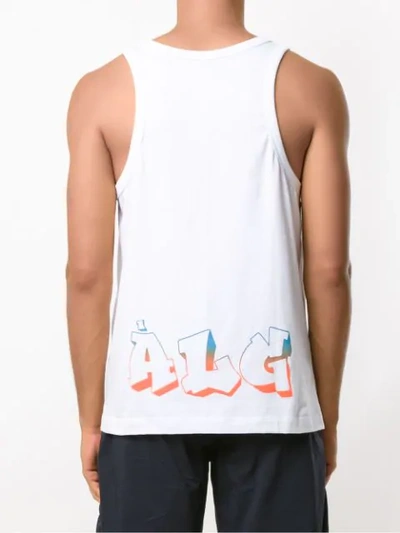 Shop Àlg Rear Logo Tank Top In White