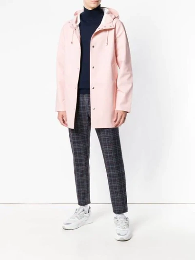 Shop Stutterheim Stockholm Hooded Rain Coat - Pink