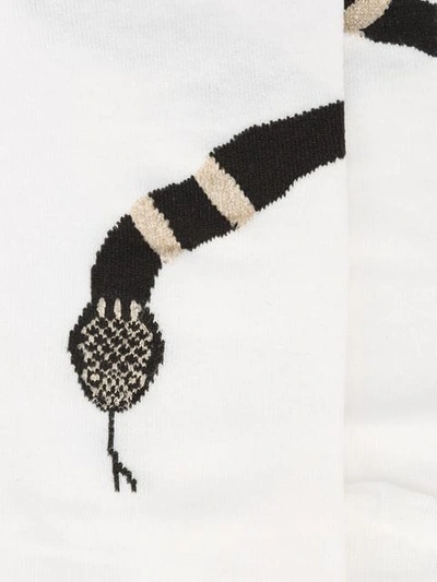 Shop Dilara Findikoglu Snake Embroidered Socks In White