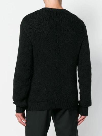 Shop Ben Taverniti Unravel Project Open-knit Jumper In Black