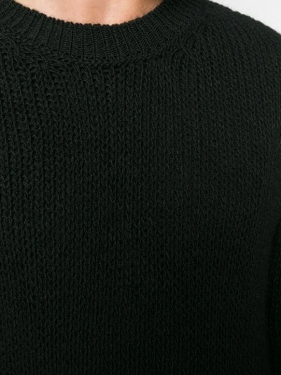 Shop Ben Taverniti Unravel Project Open-knit Jumper In Black