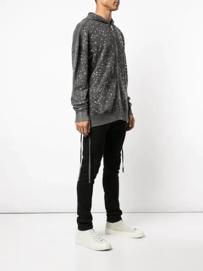 Shop Faith Connexion Star Studded Jacket In Grey