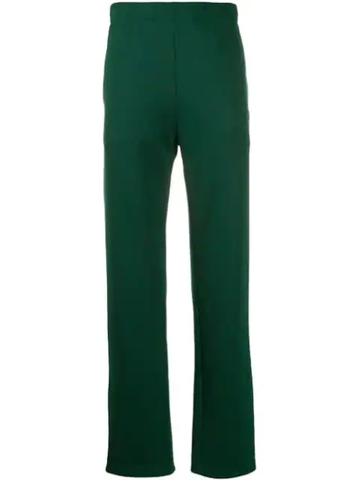 Shop Acne Studios Face Patch Track Trousers In Green