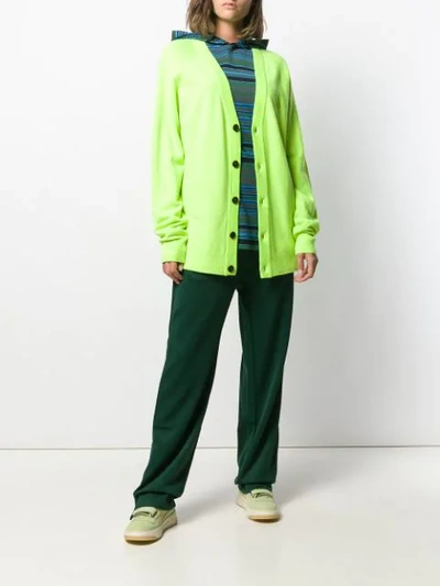 Shop Acne Studios Face Patch Track Trousers In Green