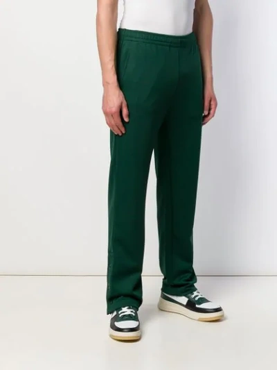 Shop Acne Studios Face Patch Track Trousers In Green
