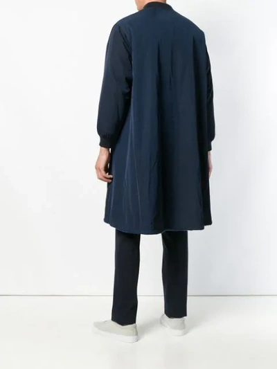 Shop Liska Reversible Bomber Coat In Blue