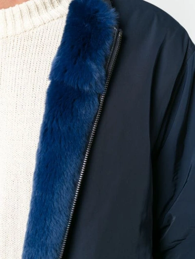 Shop Liska Reversible Bomber Coat In Blue