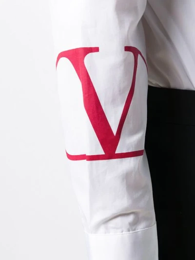 Shop Valentino Vlogo Shirt In White