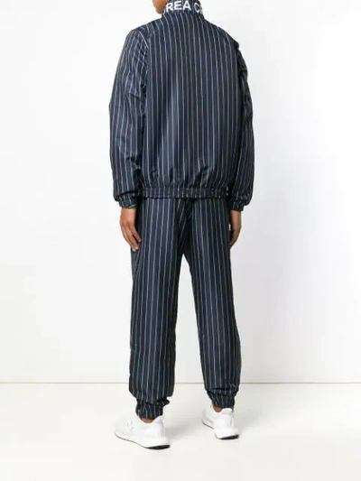 Shop Andrea Crews Striped Two Piece Suit In Blue