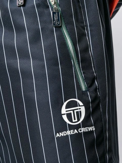 ANDREA CREWS STRIPED TWO PIECE SUIT - 蓝色