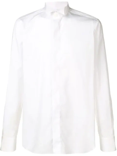 Shop Alessandro Gherardi Wing Collar Dress Shirt In White