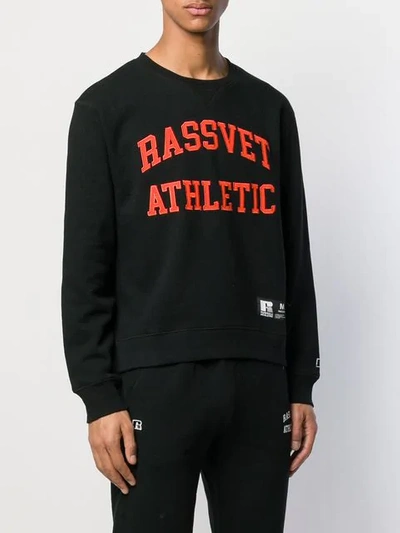Shop Rassvet X Russel Athletic Printed Sweatshirt In Black